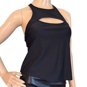 Sports Illustrated Black High Neck Size S Tankini Strappy Design Swim Activewear